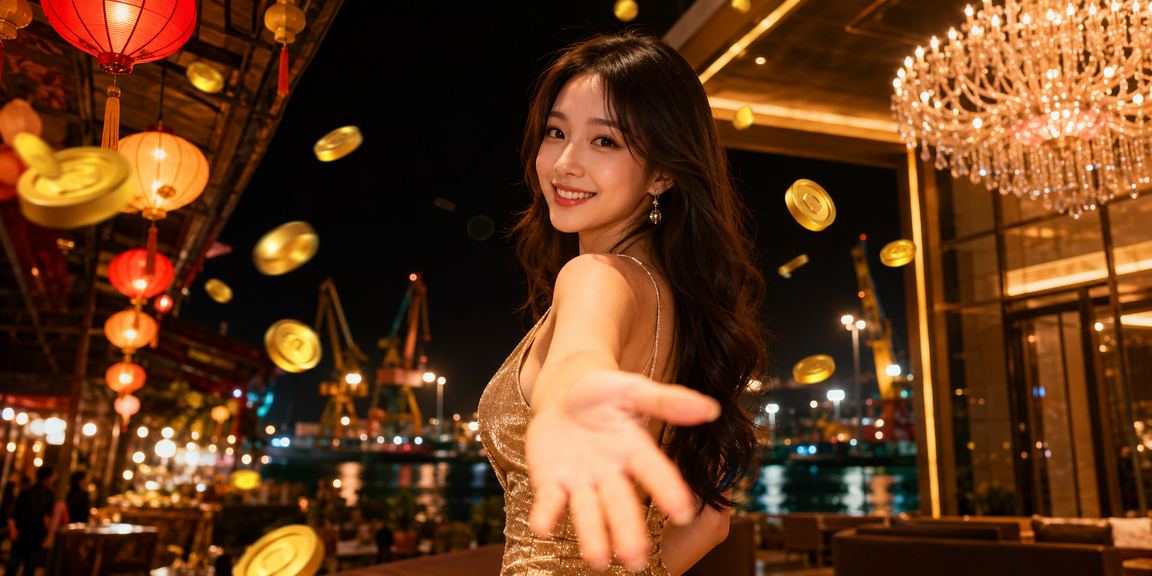 Hình ảnh cảnh cá cược tại casino Việt Nam khi màn hình đồng hồ hiển thị thời gian đêm